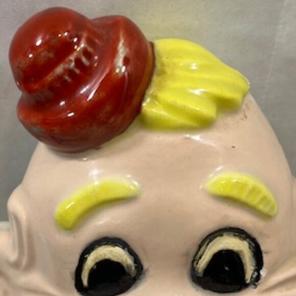 VTG Hand Painted Ceramic Wall Clown Working Clock Decor 13"x9.5" - Picture 12 of 16